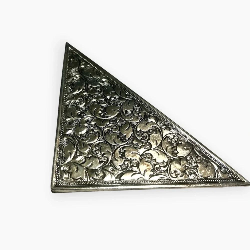 Vintage Godinger Silver Plated Desk Blotter Calendar Corners Guest Book